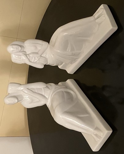 1930er GEZA DE VEGH LAMBERTON Art Deco Frau Figur Statue Buchstütze (2 vorhanden - Bild 15 von 17