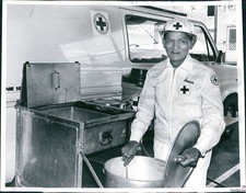 1976 Jack Acena Red Cross Volunteer Disaster Service 8X10 Historic Vintage Photo