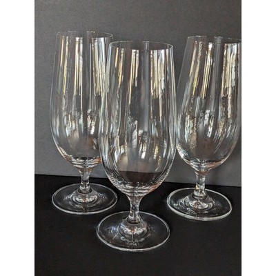 Rona Pilsner Glasses, Set of 3: Lead-Free Crystal Beer Glasses