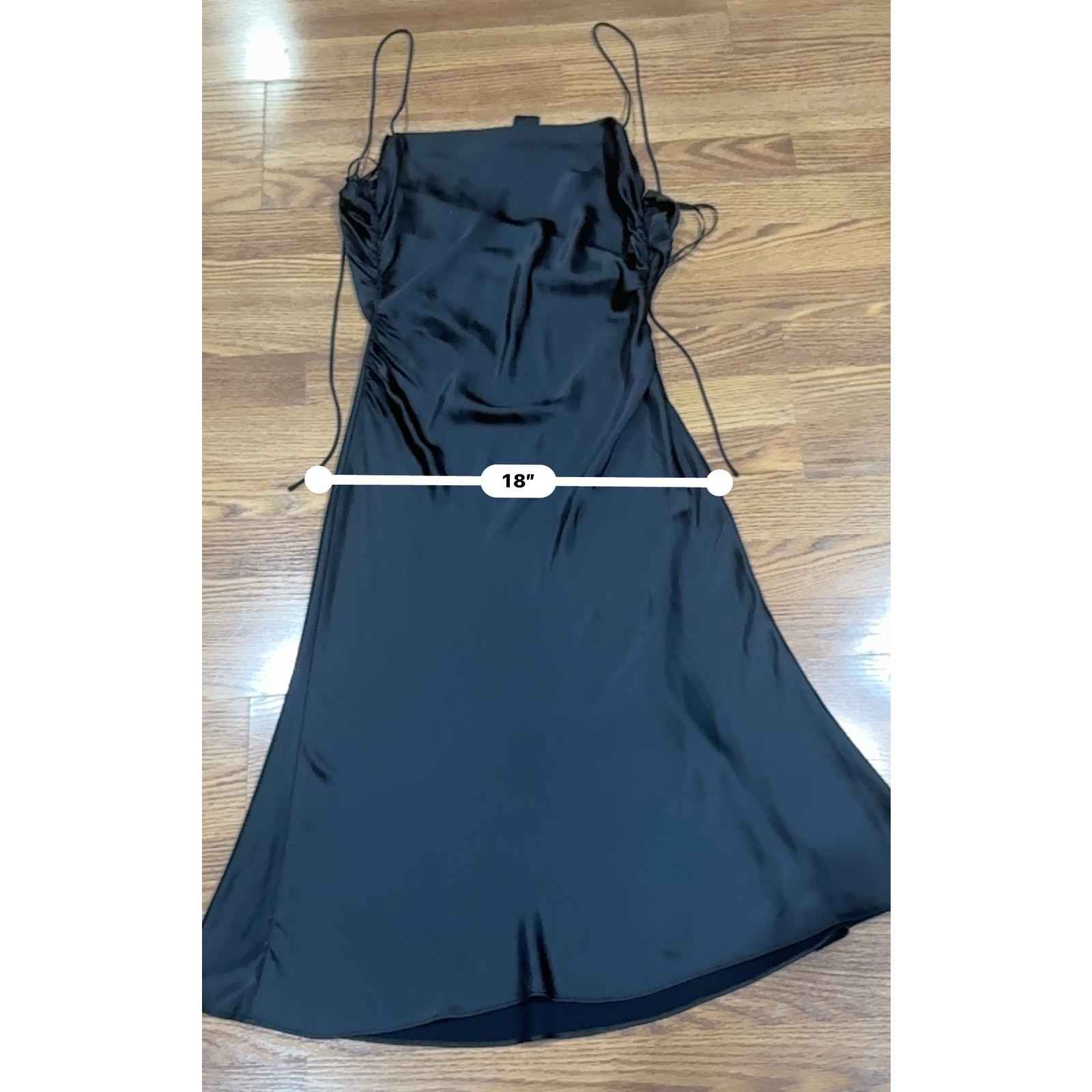  Sachin & Babi Black Serena Cowl Neck Satin cocktail party Slip-dress  6