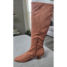 Katy Perry The Laterr Boot Butterscotch Brown Faux Suede Kitten Heel KP2027 9.5M