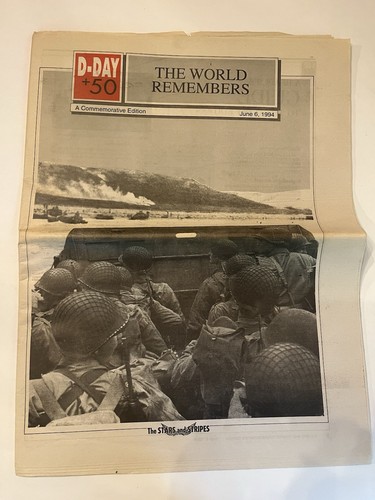 WW2 D-DAY 50TH ANNIVERSARY 16 Pages Stars And Stripes Newspaper JUNE 6th 1994 - Picture 2 of 12