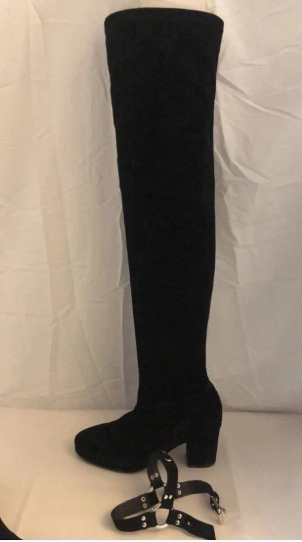 Bota 39/US8❤️CERIMÔNIA DE ABERTURA Couro Camurça Elástica Sobre Joelho Coxa Alta - Imagem 3 de 4