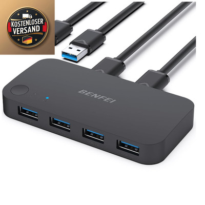 BENFEI USB 3 KVM Switch 2 Computer 4 USB Geräte