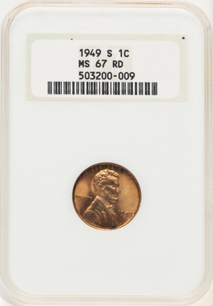 1949-S 1C MS67 Red NGC Lincoln Wheat Cent | eBay