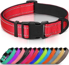 Joytale Reflective Dog Collar,Soft Neoprene Padded Breathable Nylon Pet Collar A