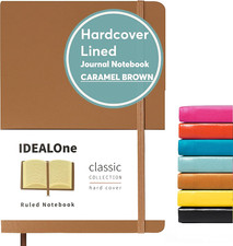 Hardcover Leather Journal Notebook Lined  A5 5.7X8 Inch ,College Ruled Journalin