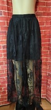 Sandro Paris Sheer Lace Overlay Women's Skirt Size 38 11