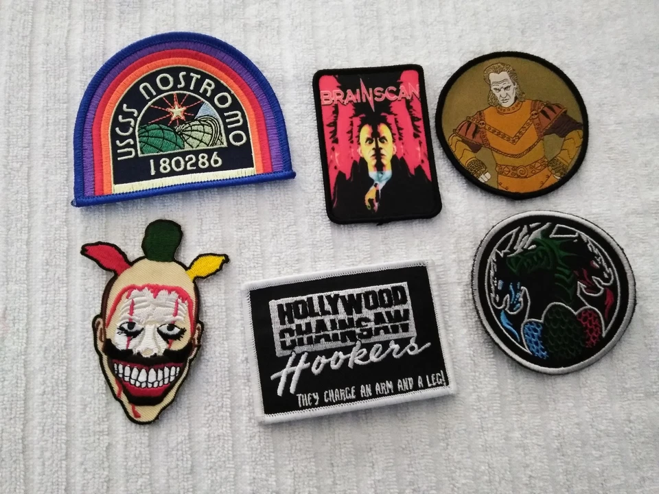 Lot of 6 Bam Box Badge Patch,Game Of Thrones,Ghostbuster,Chainsaw,A.H.S Variant  Foto 2 de 2