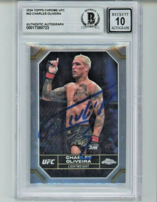 FC東京 2024 BLACKOUT オーセンティック D.OLIVEIRA Charles Oliveira AUTO 2024 Topps Chrome #42 UFC BAS 10 COA