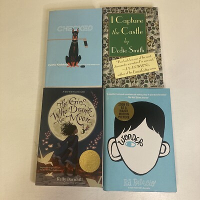 Lot Of 4 Middle Grade/YA Books: The Girl Who Drank The Moon, Wonder, I Capture T