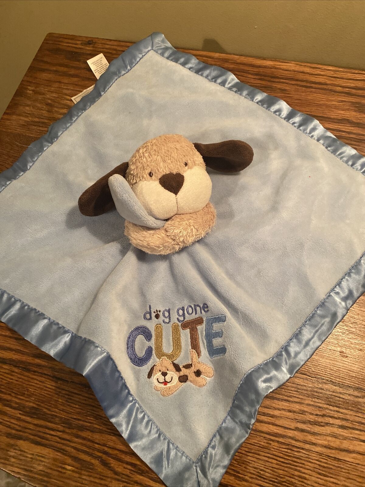 Carter's Blue Baby Security Blanket Dog Gone Cute Lovey puppy ...