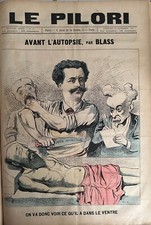 The Pillory - Year 1887 No. 75 Before The Autopsy Drawing By Blass