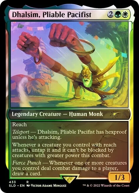 Dhalsim, Pliable Pacifist *Foil* | SLD Secret Lair | NM | MTG  Street Fighter