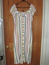 Women's Linen Long Dress, C est 1946, Large, GUC