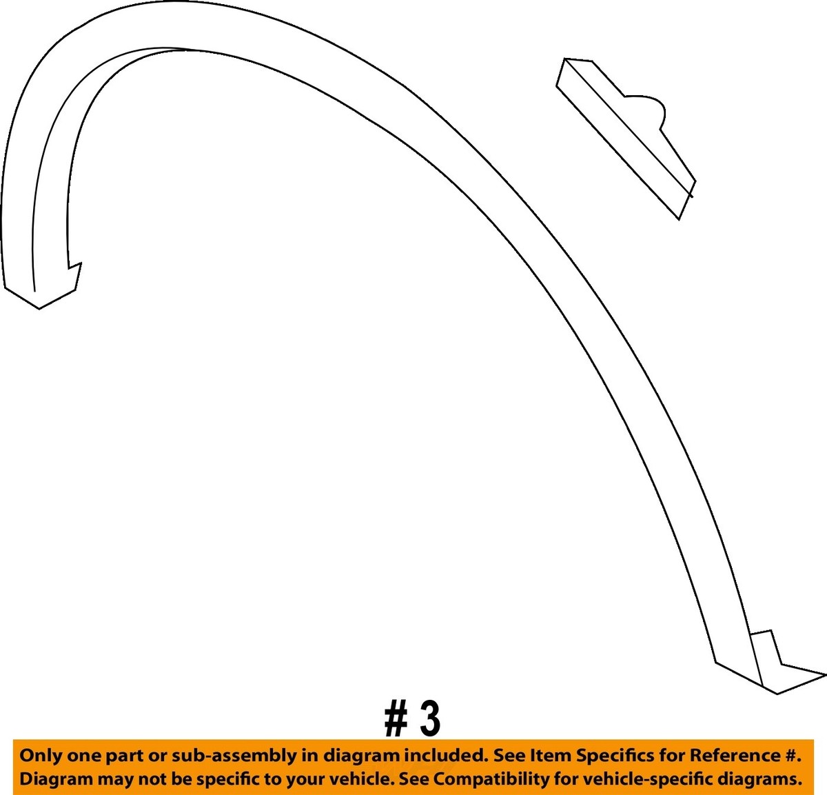 Ford OEM Wheel Arch Molding FL3Z9929164BA Image 3 for sale online 