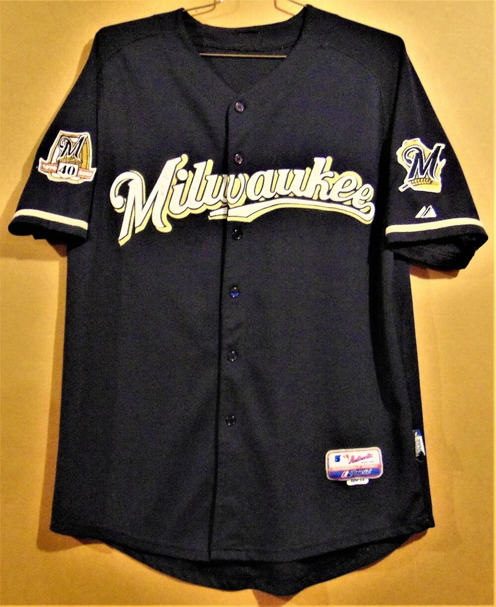 MILWAUKEE BREWERS ZACK GREINKE ALTERNATE NAVY JERSEY + FREE CAP