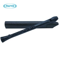 Nuvo Recorder Silicone Baroque Key System Recorder All Black w/ Case N320RDBBK