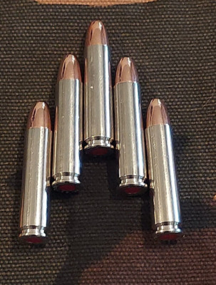 30 CARBINE SNAP CAPS SET OF 5 (Nickel+Red)