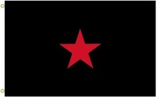 Large 3x5FT EZLN Flag Zapatista Army National Liberation Zapata Mexico Red Star