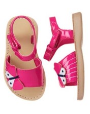 New Gymboree Island Hopper pink butterfly sandals Sz 9 :o
