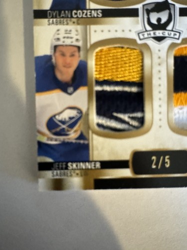 2021-22 The Cup Quads Premium Materials /5 Buffalo Sabres Cozens Skinner Dahlin - Picture 5 of 6