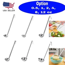 One-Piece Stainless Steel Ladle / Dipper for Sauce Soup Kitchen Tool