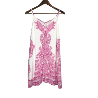 Jun & Ivy Francesca's NWT Pink and White Patterned Mini Dress Size Small