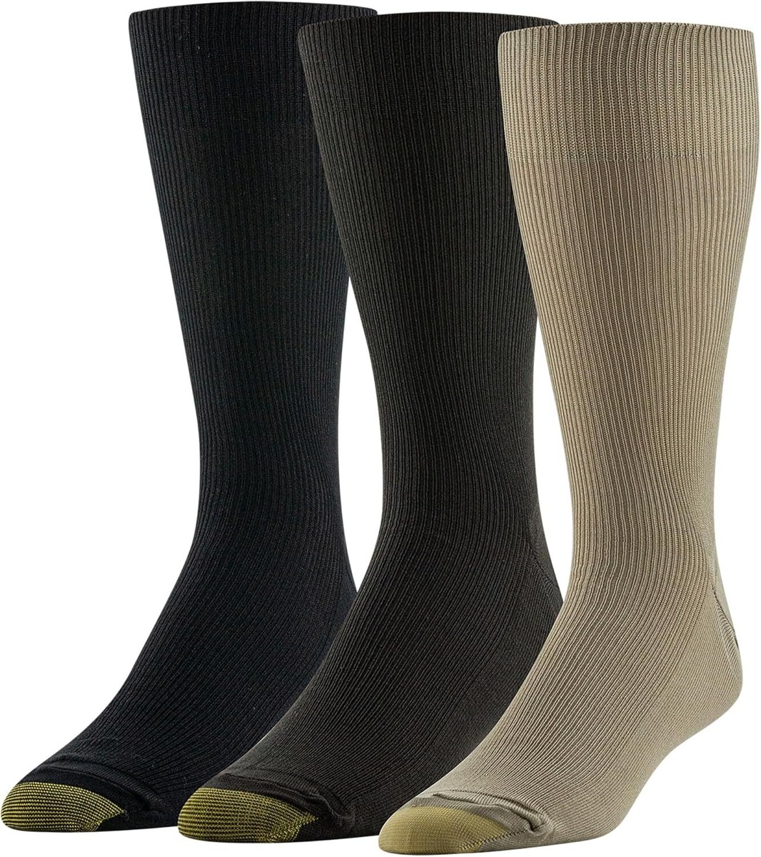 GOLDTOE Men's Metropolitan Cotton Blend Crew Dress Socks (3 Pairs) | eBay