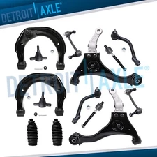 Front Upper Lower Control Arms Tie Rods Boots Sway Bars for 06-08 Hyundai Sonata
