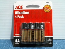 Ace 32123, Alkaline AA Batteries, Pack of 4, Exp. 2027, FREE SHIPPING