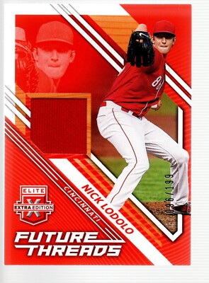 2021 Elite Extra Edition Future Threads Orange #FT-NL Nick Lodolo /199