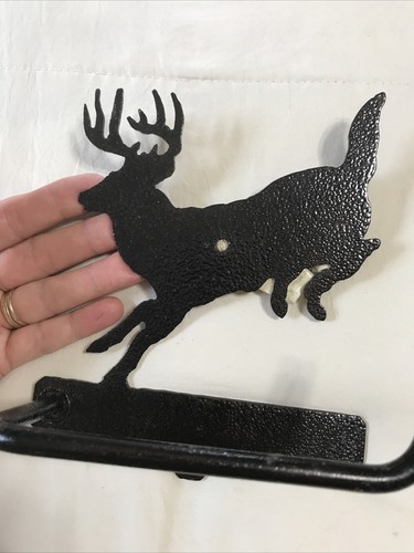 Hammered Metal Buck 2 Towel Bars Toilet Paper Holder Set ๐ฆ Camp Rustic - Picture 8 of 24