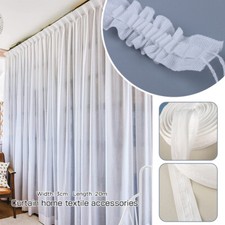 DIY 20M Curtain Pleated Tape Heading Craft Curtain Rod Tape Linings Cloth Belt
