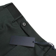Zanella NWT Dress Pants Size 32 US Parker In Solid Green Wool Blend