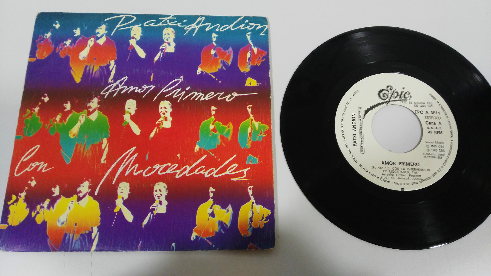 PATXI ANDION Y MOCEDADES AMOR PRIMERO SINGLE 7" VINILO VINYL SPANISH