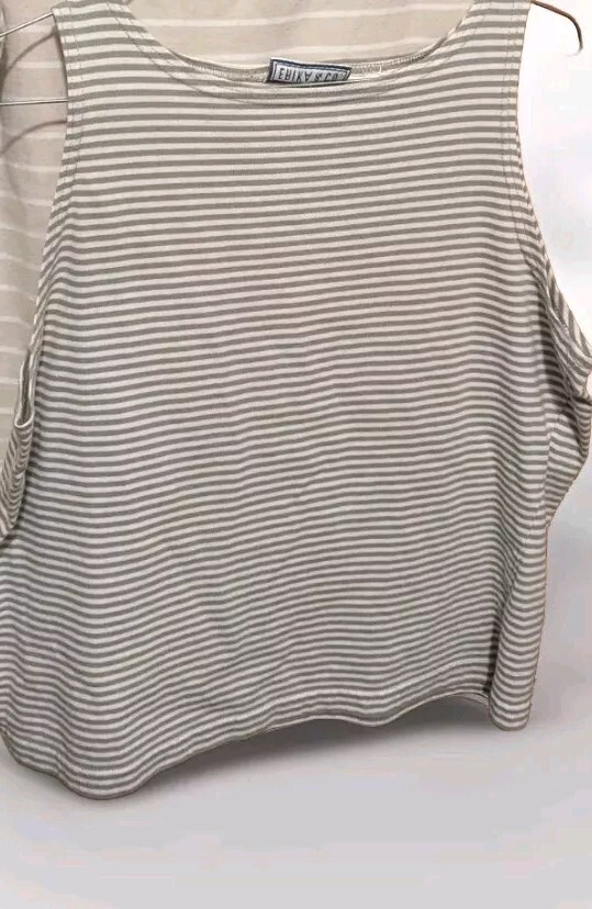 トップス erika 2 VTG ERIKA & CO. KNIT TANK TOPS PASTEL STRIPED SLEEVELESS