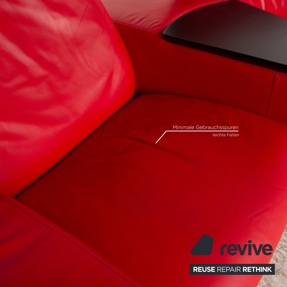 Stressless Arion Leather Sofa Red Viersitzer Home Theater Relaxfunktion