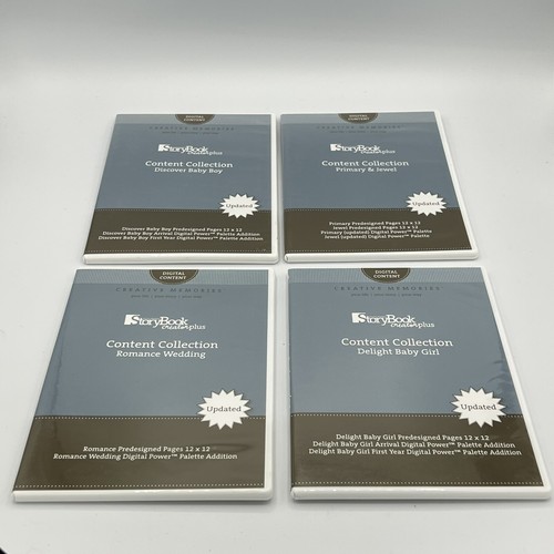 Lot Of 4 Creative Memories Storybook Creator Digital Content Updated Versions