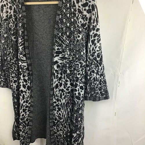Chico's Easywear Women’s Black/Gray Open Front Cardigan Sweater Sz.S/4 Chico’s 0 - Picture 4 of 12
