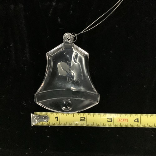 Vintage Orrefors Crystal Glass Ornament Holly Christmas Bell with Box 1993 - Picture 8 of 9