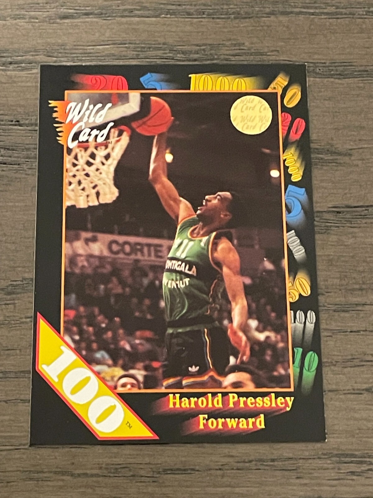 1991-92 Wild Card 100 Stripe Harold Pressley #80 Villanova Wildcats