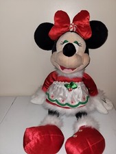 Disney Store Exclusive Christmas Holiday Mrs Claus Minnie Mouse Plush 26" Santa