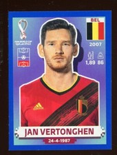 2022 Fifa World Cup Panini Sticker Blue Parallel JAN VERTONGHEN Belgium BEL9