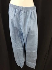 1 NEW SEWING SOURCE Pajama Pants Light Blue Large Elastic w/Snap Buttons