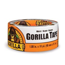 Gorilla Tape, White Duct Tape, 1.88" x 10 yd, White, Pack of 1 1 Pack