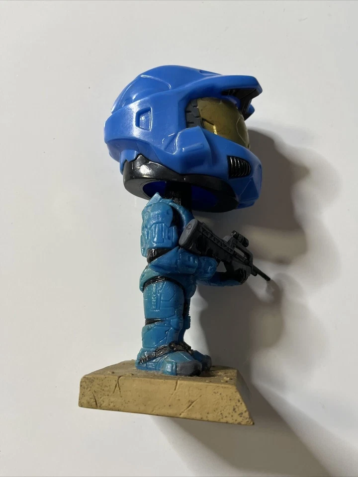 Funko Genuino Microsoft Master Chief Spartan Halo 3 2008 Bobble Head Azul Foto 4 de 4