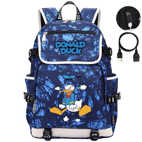 Disney Donald Duck USB Lade Laptop Reiserucksack Schüler Schulranzen - Bild 18 von 56
