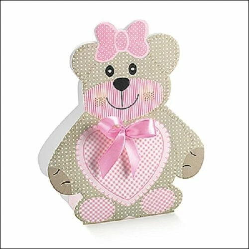 Scatole rose battesimo per confezioni regalo