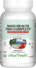 Maxi Two Complete -easily digested without iron 120 Capsules, 4-Ounce Bottle